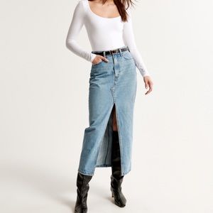 Abercrombie Denim Maxi Skirt NWT